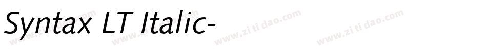Syntax LT Italic字体转换